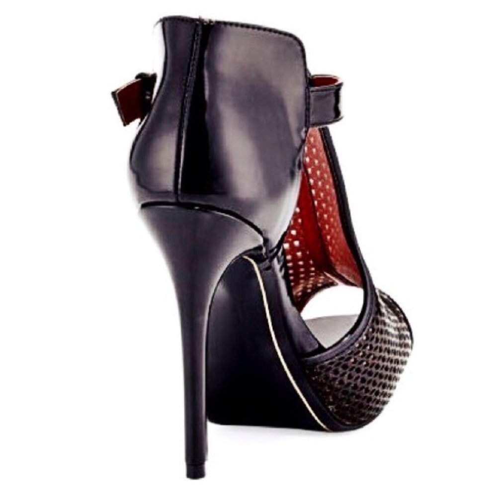 Charles Jourdan Orvil d'Orsay Patent Mesh Heel - Picture 6 of 8